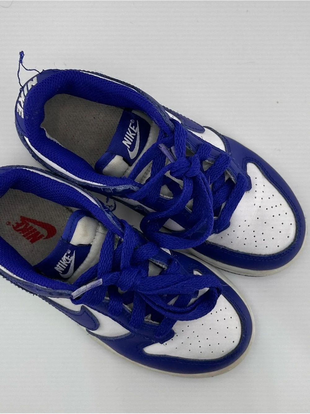 Nike Kids Blue and White Low-Top Sneakers